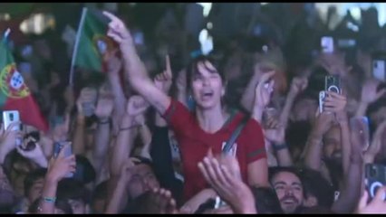 Lisbona, la festa dopo la vittoria del Portogallo in Nations League