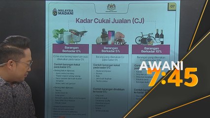 Semakan kadar cukai jualan, peluasan skop cukai perkhidmatan