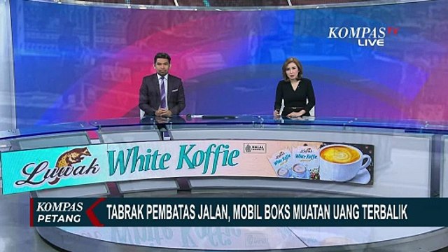 Sopir Hilang Kendali, Mobil Boks Muatan Uang Tabrak Pembatas Jalur TJ Hingga Terbalik