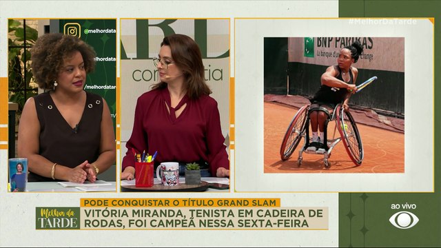 Brasileira Vitória Miranda é campeã de Roland Garros júnior em cadeira de rodas | Melhor da Tarde