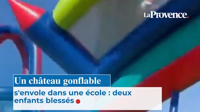 Un château gonflable s'envole dans une école : deux enfants blessés