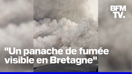 Les images aériennes impressionnantes des fumées des feux de forêt au Canada