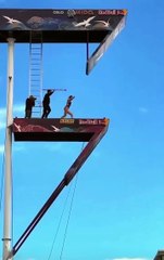 Have you seen how they film cliff divers This is a very cool technique!