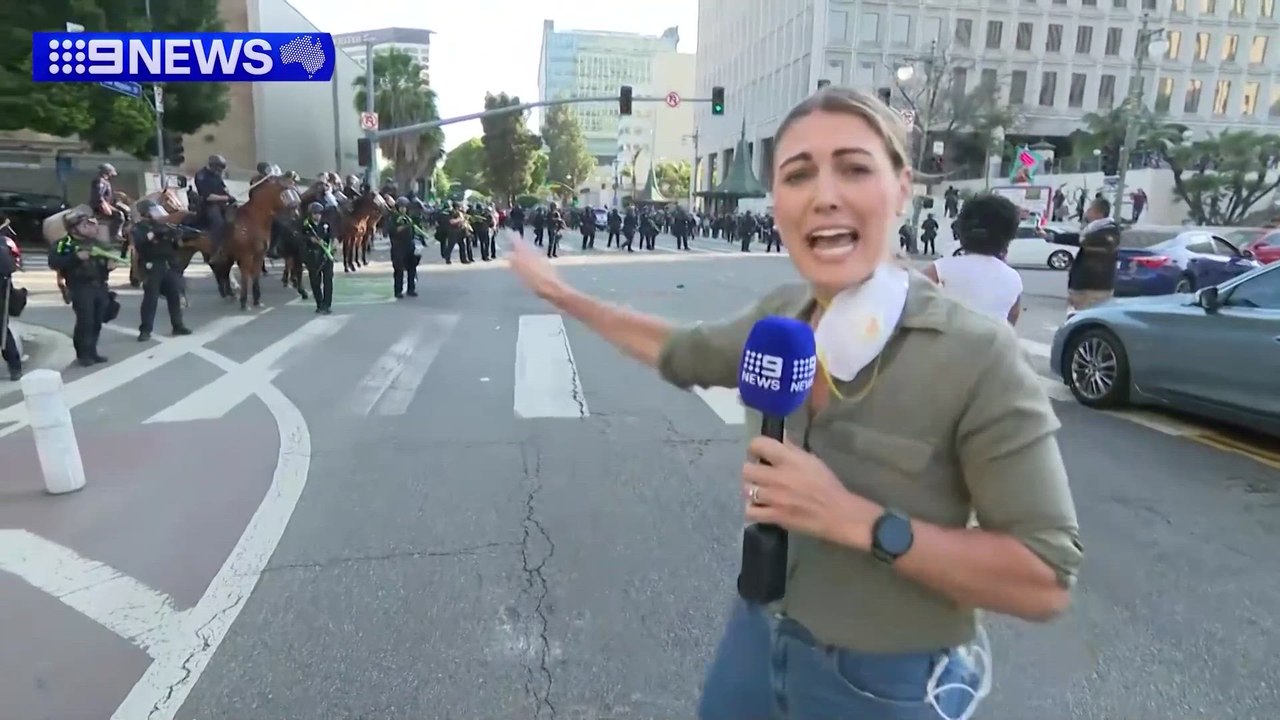 Australian journalist shot with rubber bullet during LA protests