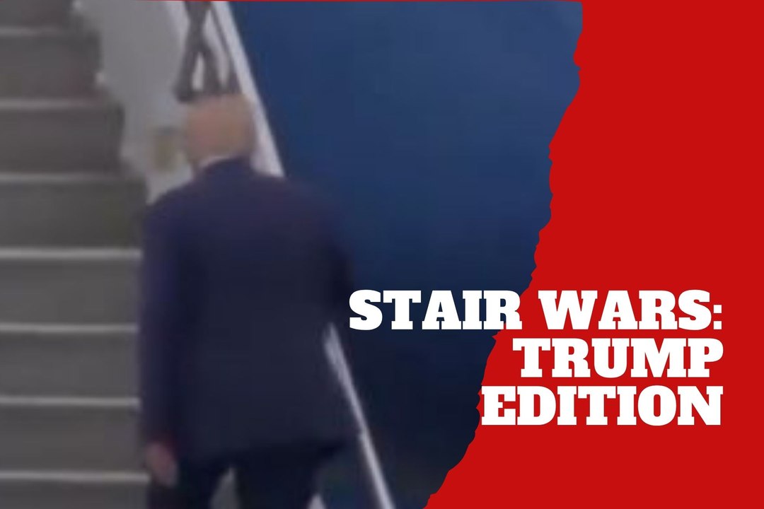 Donald Trump stumbles while boarding Air Force One, draws comparisons to Biden