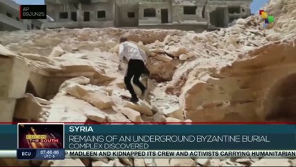 Syria, remains of an underground Byzantine Burial complex discovered