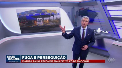 Falsa viatura é apreendida com mais de 700kg de maconha no PR