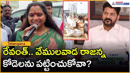 రేవంత్.. వేములవాడ రాజన్న కోడెలను పట్టించుకోవా? | Kalvakuntla Kavitha on Rajanna temple | Asianet