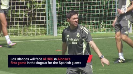 Alonso takes Real Madrid training for first time