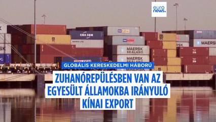 Zuhanórepülésben van az Egyesült Államokba irányuló kínai export