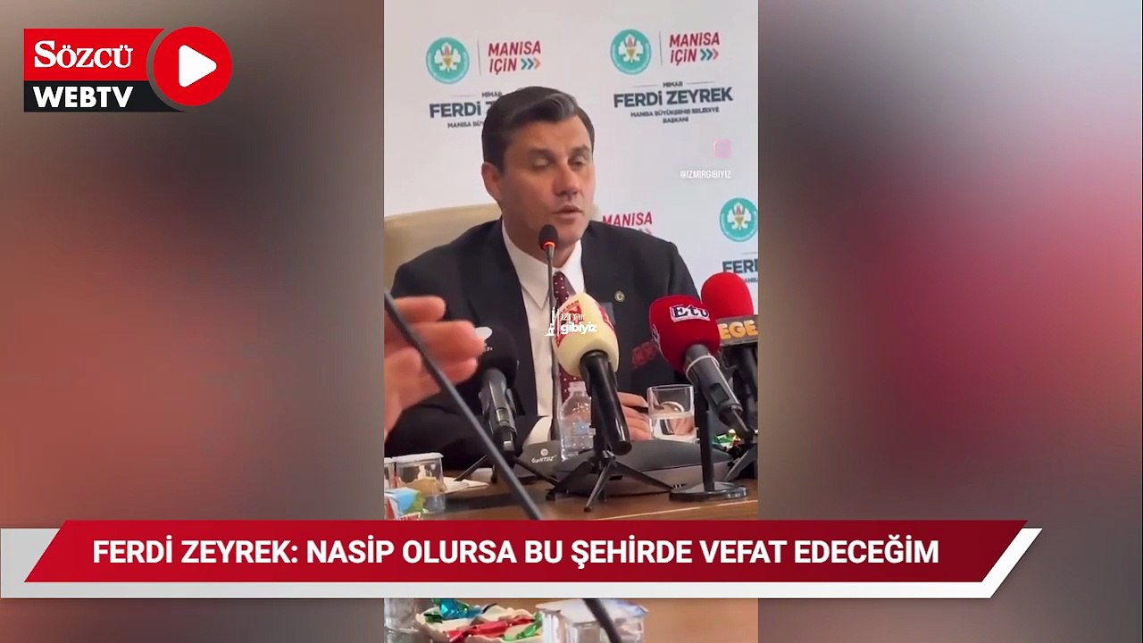 Ferdi Zeyrek'in bir ay önceki konuşması 'Nasip olursa bu şehirde vefat edeceğim'