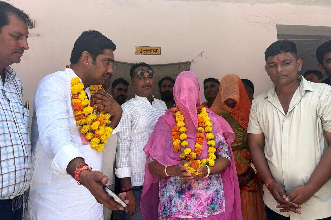 प्रधान पति की सीट पर पत्नी ने की जीत दर्ज, 14 मतों से विजयी