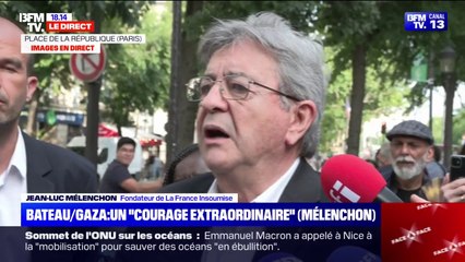 Bateau pour Gaza intercepté: "Il faut que M. Netanyahu relâche immédiatement les 12 personnes", exhorte Jean-Luc Mélenchon