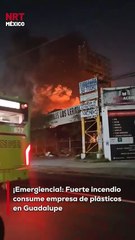 Una empresa de plásticos en Guadalupe se inc3ndió este viernes, generando una intensa movilización de cuerpos de emergencia. Hasta el momento no se reportan víctimas.