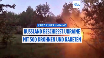Größter Angriff seit Kriegsbeginn: Russland feuert 500 Drohnen auf die Ukraine ab