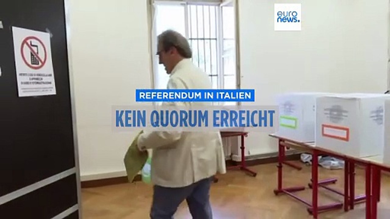 Kein Quorum bei Referendum in Italien: Wahlbeteiligung bei rund 30 Prozent