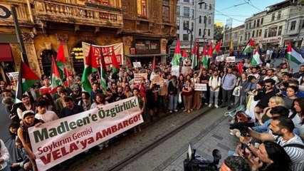 Taksim'de Gazze için eylem yapıldı