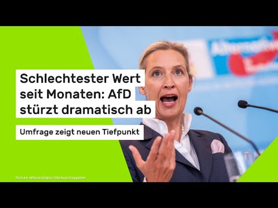 Schlechtester Wert seit Monaten: AfD stürzt dramatisch ab – Umfrage zeigt neuen Tiefpunkt