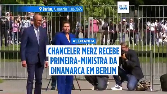 Friedrich Merz reúne-se com a primeira-ministra dinamarquesa Mette Frederiksen em Berlim
