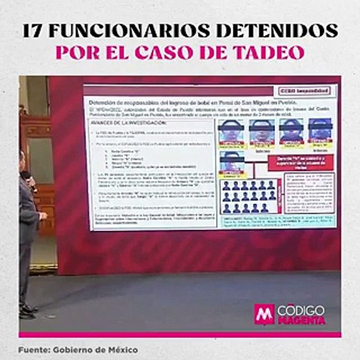 17 funcionarios detenidos por el caso de Tadeo