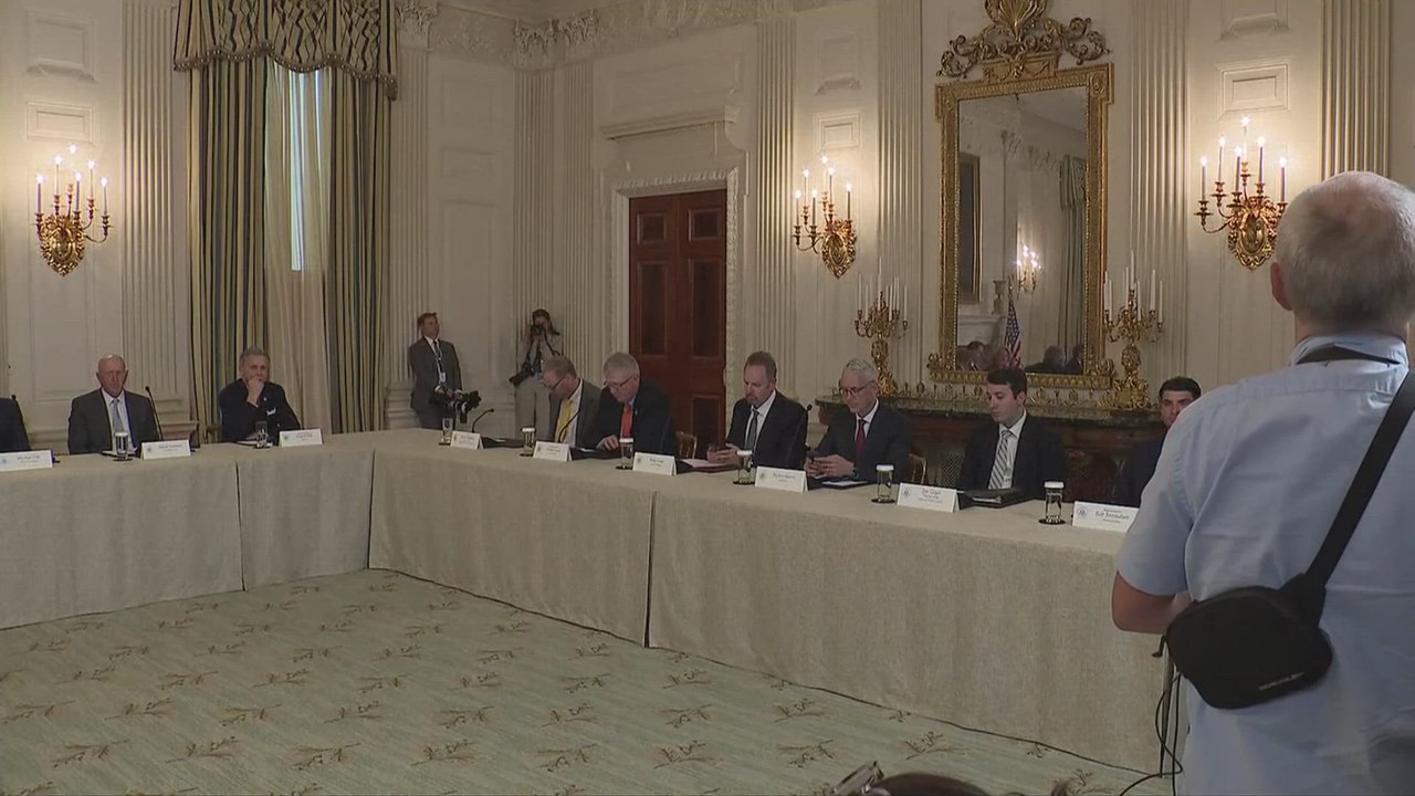 Room Erupts in Respect as Trump Enters Invest America Roundtable