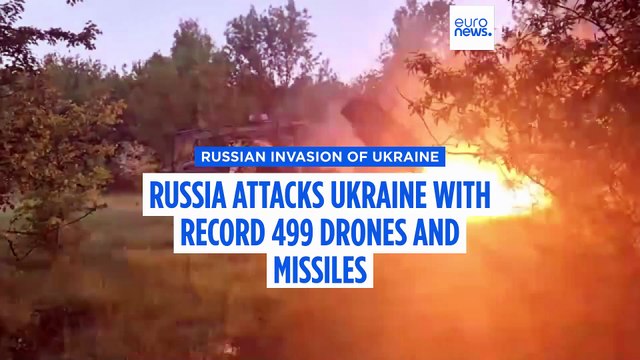 Russia attacks Ukraine with nearly 500 drones and missiles in latest record strike