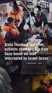 Israeli Forces Intercept Gaza Aid Flotilla Carrying Greta Thunberg and Other Activists [VERTICAL]