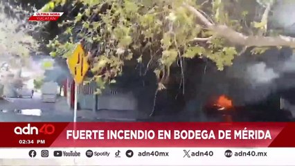 🚨¡Última Hora! Reportan un fuerte incendio en una bodega en Mérida, Yucatán