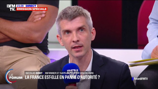 Panne d'autorité en France? L'autorité n'est pas qu'un moyen de répréhension mais un moyen d'intégration , estime Nicolas Biret (infirmier)