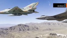 二度と見られない光景：MiG-21がF-22を先導、秘密の追悼飛行が公開