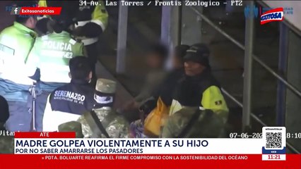 ATE: ¡Indignante! Madre golpea a su hijo por no saber amarrarse los pasadores