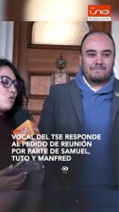 Vocal del TSE responde a la solicitud de reunión por parte de líderes políticos