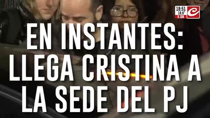 Así llegaba Cristina Kirchner a la sede del PJ