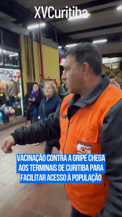 Vacinação contra a gripe chega aos terminais de Curitiba para facilitar acesso à população