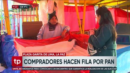 ​”Es doloroso”: Familias hacen fila en algunas zonas paceñas en busca de pan 