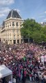 “LIBÉREZ la Flotille pour Gaza !” scandent les manifestants rassemblés place de la République à Paris.