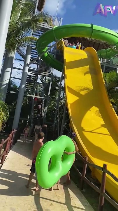 183. Grandpa slipped and she slid!  #shorts #slide #grandpa #fail #summer