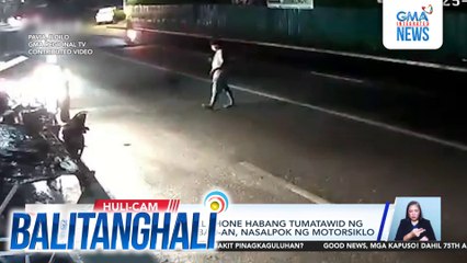 Lalaking nagse-cell phone habang tumatawid ng kalsada sa Brgy. Jibao-an, nasalpok ng motorsiklo | Balitanghali