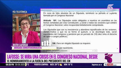 Lafosse: ''El artículo 197 fue diseñado para sancionar para quienes paralicen el funcionamiento del CN''