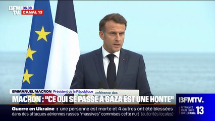 Emmanuel Macron qualifie le blocus humanitaire à Gaza de "honte" et de "scandale"