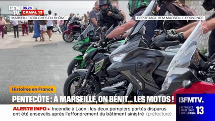 Pentecôte: plus de 300 Marseillais ont fait bénir leurs motos à la Bonne Mère