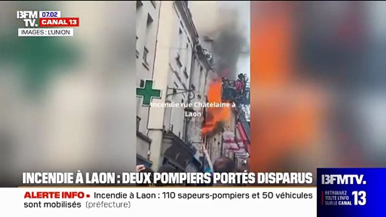 Aisne : Deux sapeurs pompiers sont portés disparus ce matin, après l'effondrement d'un immeuble à Laon suite à un violent feu d’appartement qui a eu lieu dans la rue Châtelaine