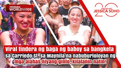 Viral tindera ng baga ng baboy sa Carriedo St., kilalanin natin! | Kapuso Mo, Jessica Soho