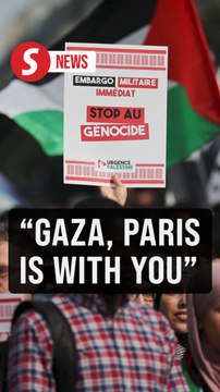 Protesters gather in Paris in support of activists on Gaza-bound aid boat