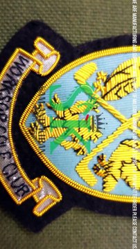 Custom Hand Embroidered Bullion Crest Badges, Personalized Embroidery Patches