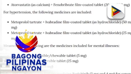 FDA, dinagdagan ang mga gamuo na exempted sa VAT
