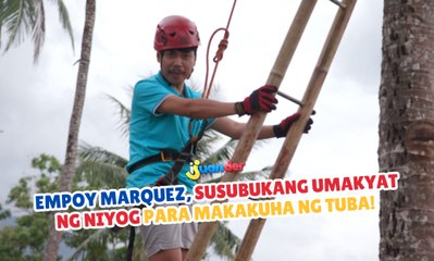 Empoy Marquez, susubukang umakyat ng niyog para makakuha ng tuba! | I Juander