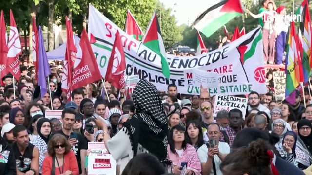 Flottille pour Gaza : des milliers de personnes manifestent à Paris