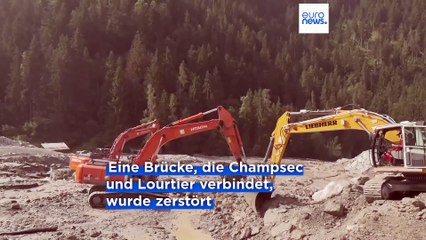 Unwetter in der Schweiz: Schlammlawine zwingt Dutzende zur Flucht