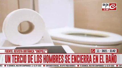Estudio sostiene que los hombres se encierran en el baño para tener paz mental